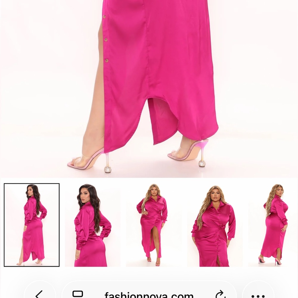 Fashion Nova Magenta Dress